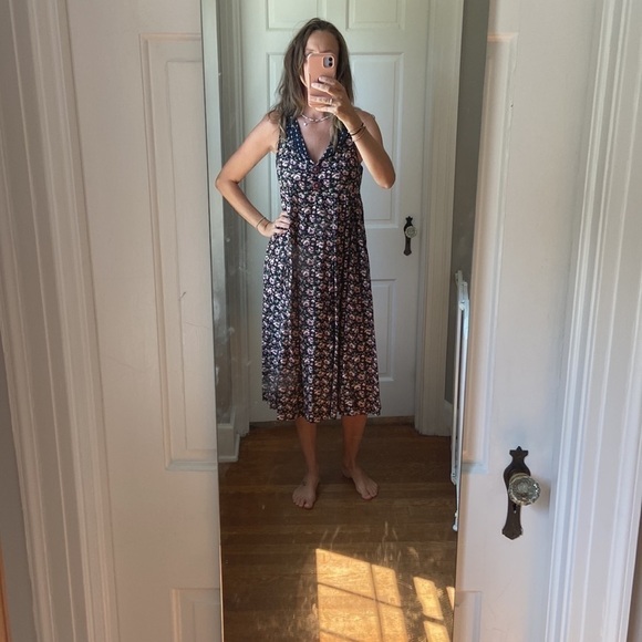 VTG 90s Express floral midi dress - Picture 1 of 6